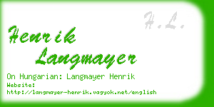 henrik langmayer business card